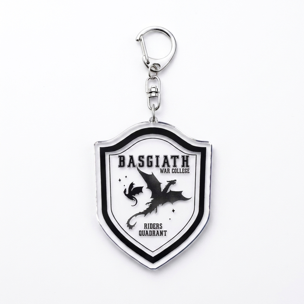 Fly or Die Dragon Keychain — Fourth Wing Acrylic Charm