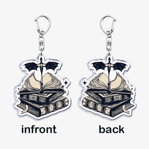 Fly or Die Dragon Keychain — Fourth Wing Acrylic Charm