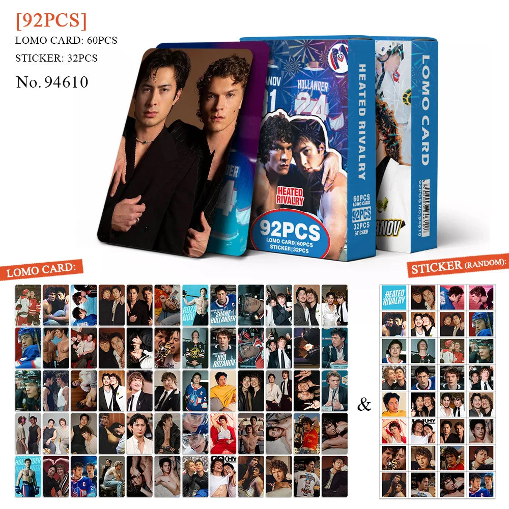 Heated Rivalry Photo Card Set - 92pc Collectable LOMO Cards + Stickers