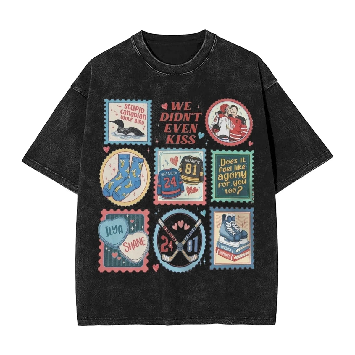 Heated Rivalry Graphic T-Shirt - Shane Hollander & Ilya Rozanov Tee | Book Merch