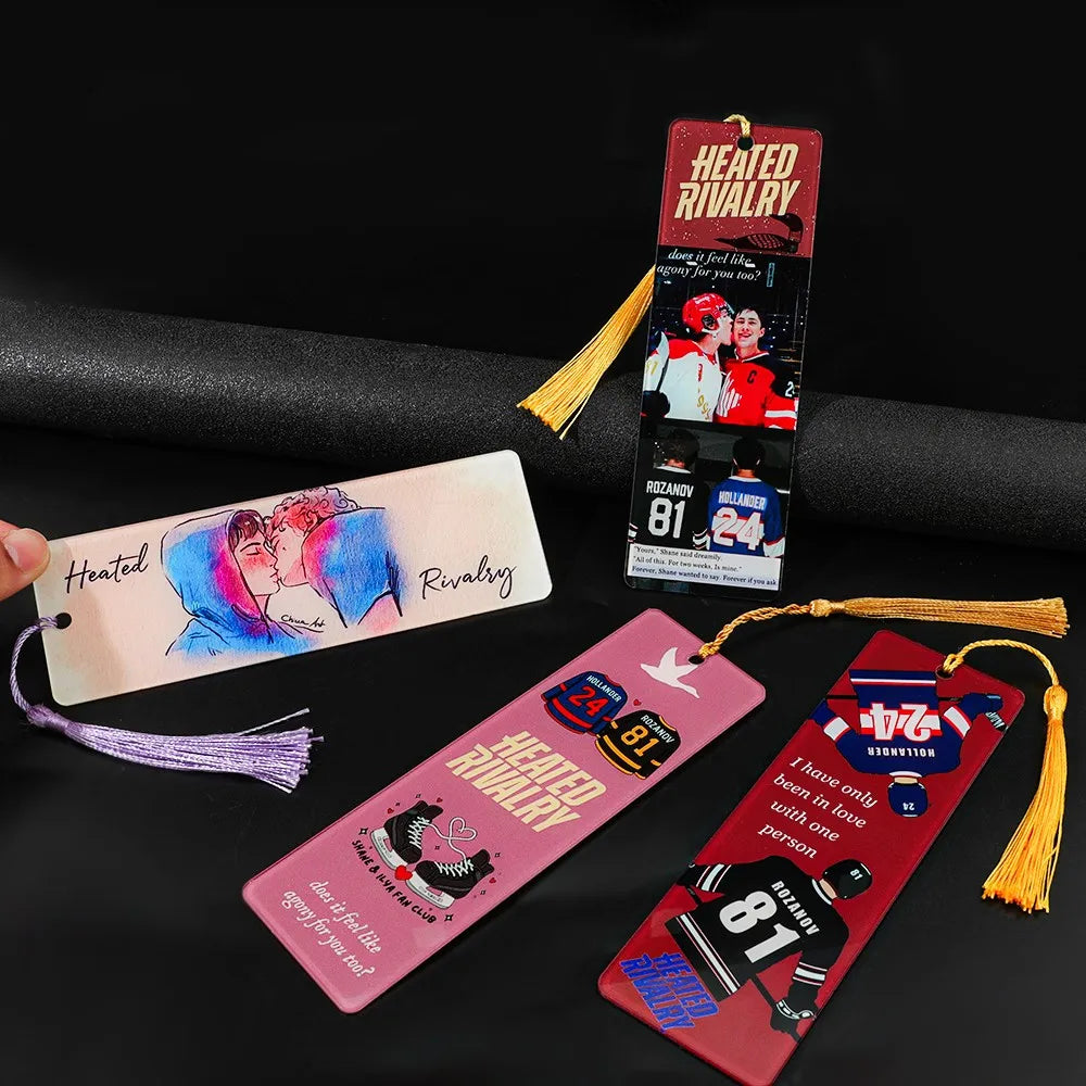 Heated Rivalry Acrylic Bookmarks - Premium Character Bookmarks Set