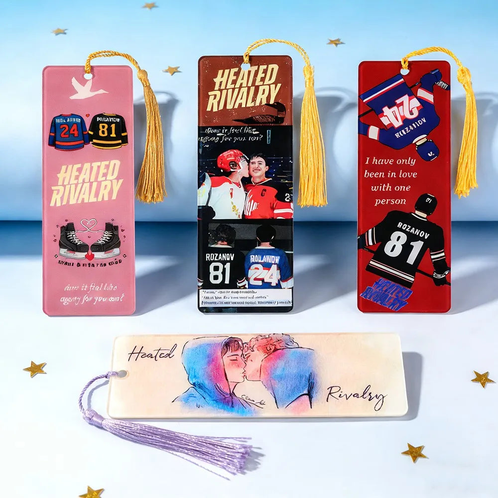 Heated Rivalry Acrylic Bookmarks - Premium Character Bookmarks Set