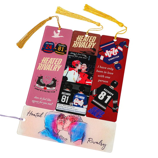 Heated Rivalry Acrylic Bookmarks - Premium Character Bookmarks Set