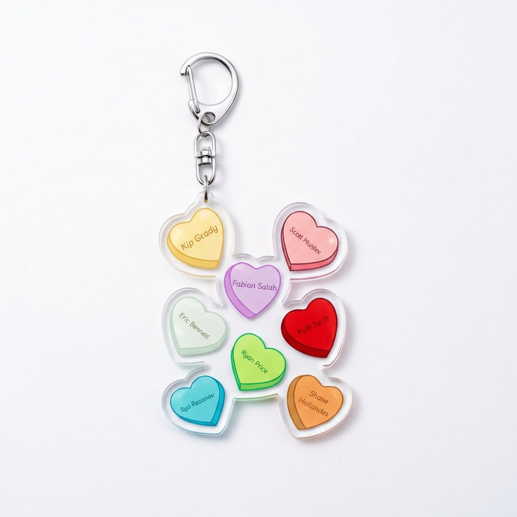 Heated Rivalry Keychain - Mini Keyrings | Heart