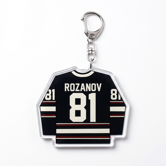 Heated Rivalry Keychain - Mini Jersey Keyrings | Rozanov Hollander 24