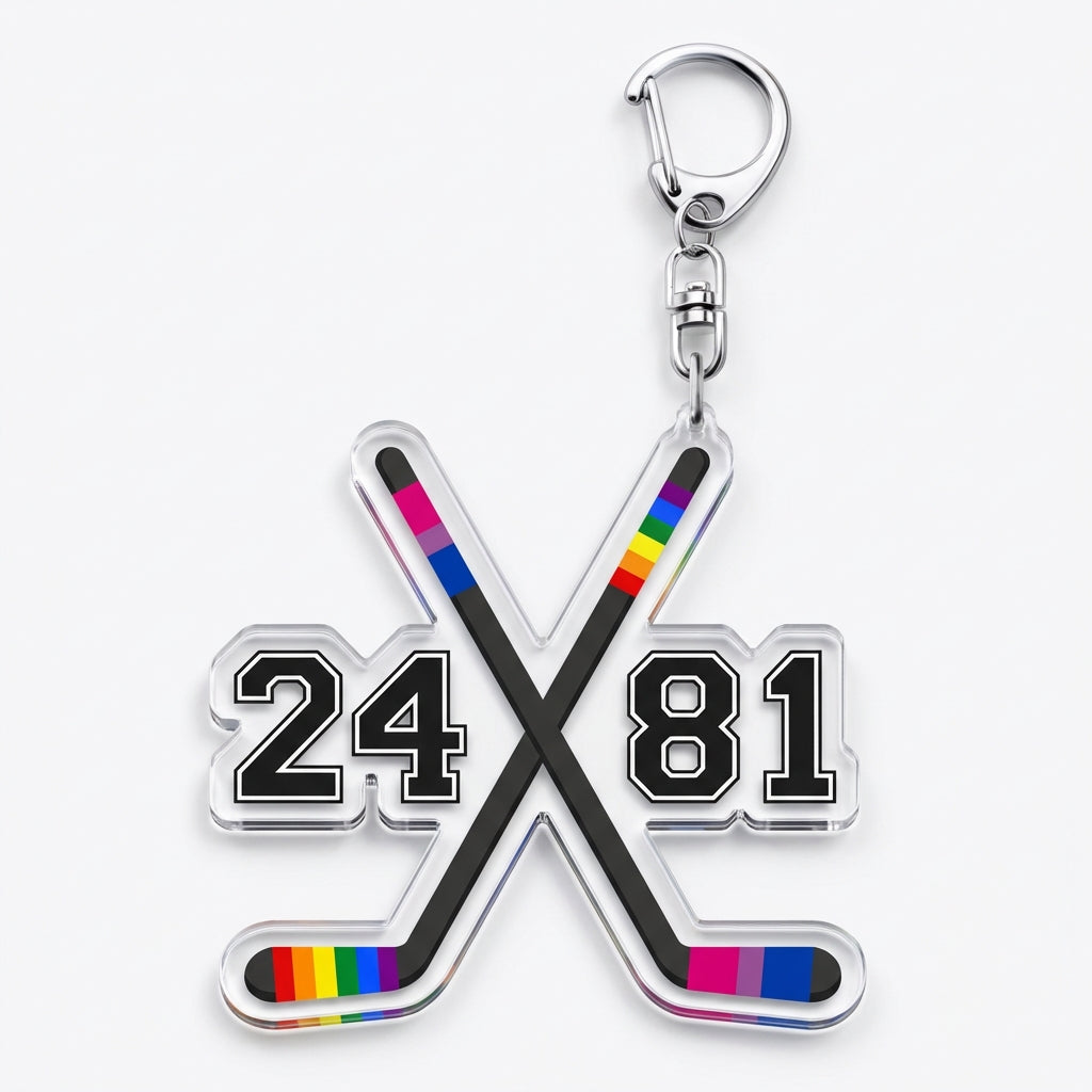 Heated Rivalry Keychain - Mini Jersey Keyrings | Rozanov Hollander 24