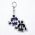 Heated Rivalry Keychain - Mini Jersey Keyrings | Rozanov Hollander 24