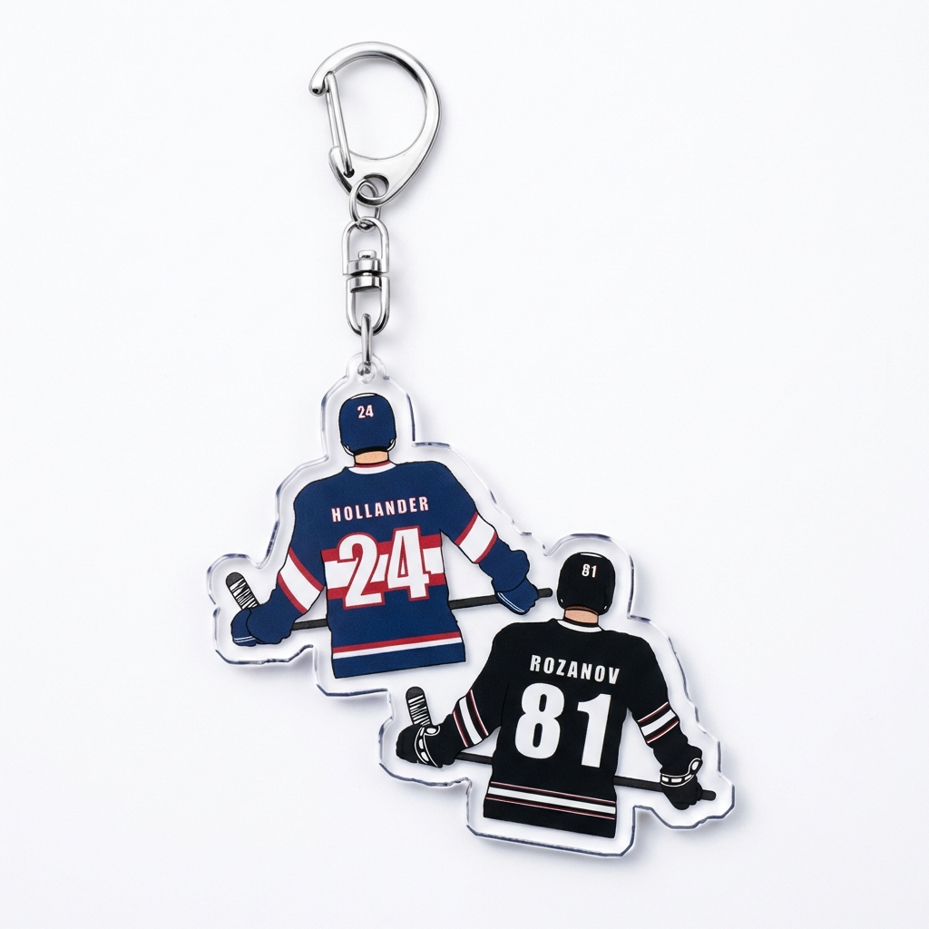 Heated Rivalry Keychain - Mini Jersey Keyrings | Rozanov Hollander 24