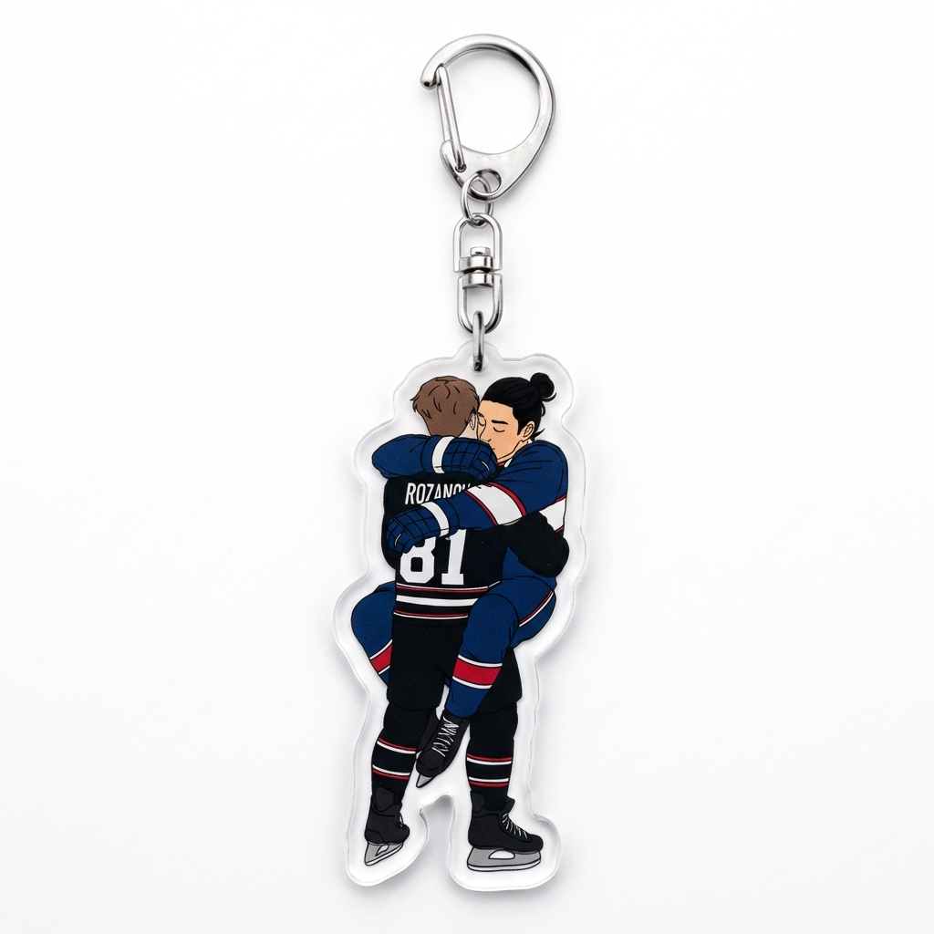 Heated Rivalry Keychain - Mini Jersey Keyrings | Rozanov Hollander 24