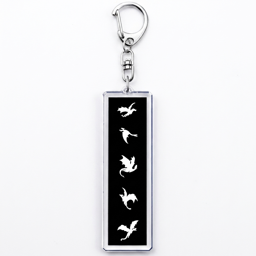 Fly or Die Dragon Keychain — Fourth Wing Acrylic Charm