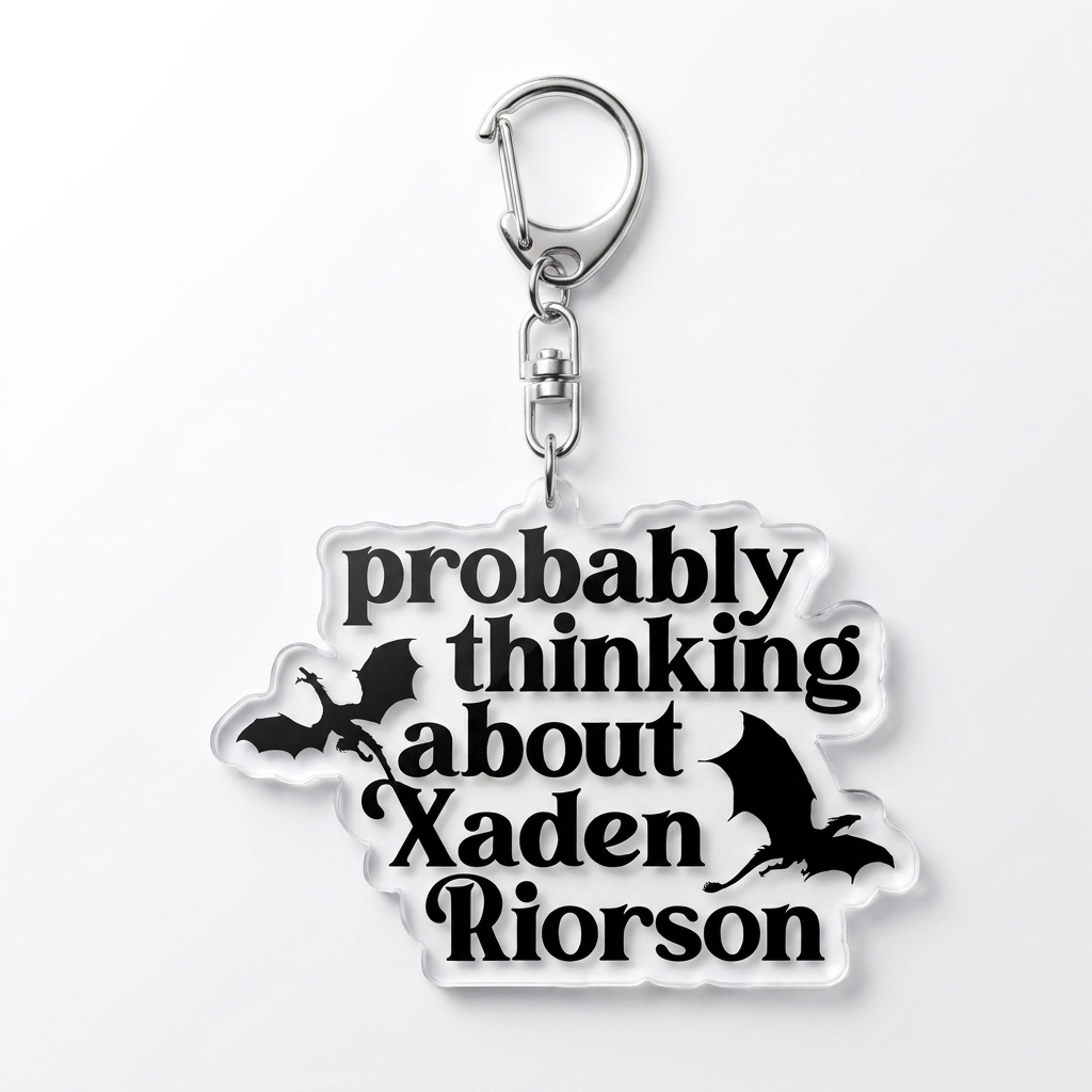 Fly or Die Dragon Keychain — Fourth Wing Acrylic Charm