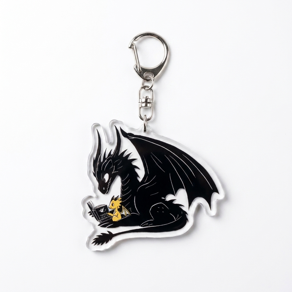 Fly or Die Dragon Keychain — Fourth Wing Acrylic Charm