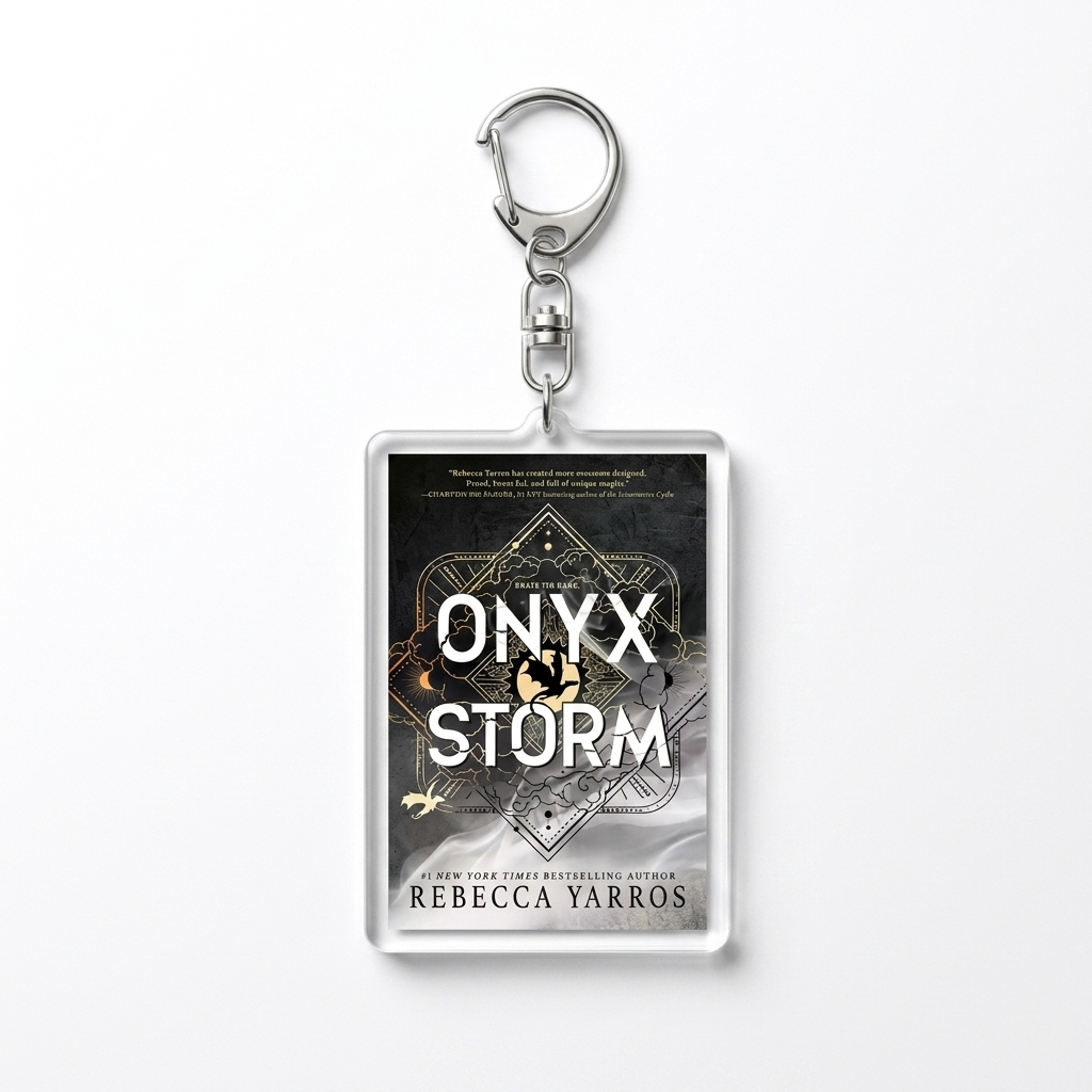 Fly or Die Dragon Keychain — Fourth Wing Acrylic Charm