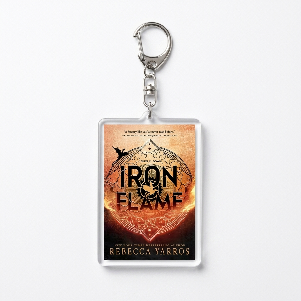 Fly or Die Dragon Keychain — Fourth Wing Acrylic Charm