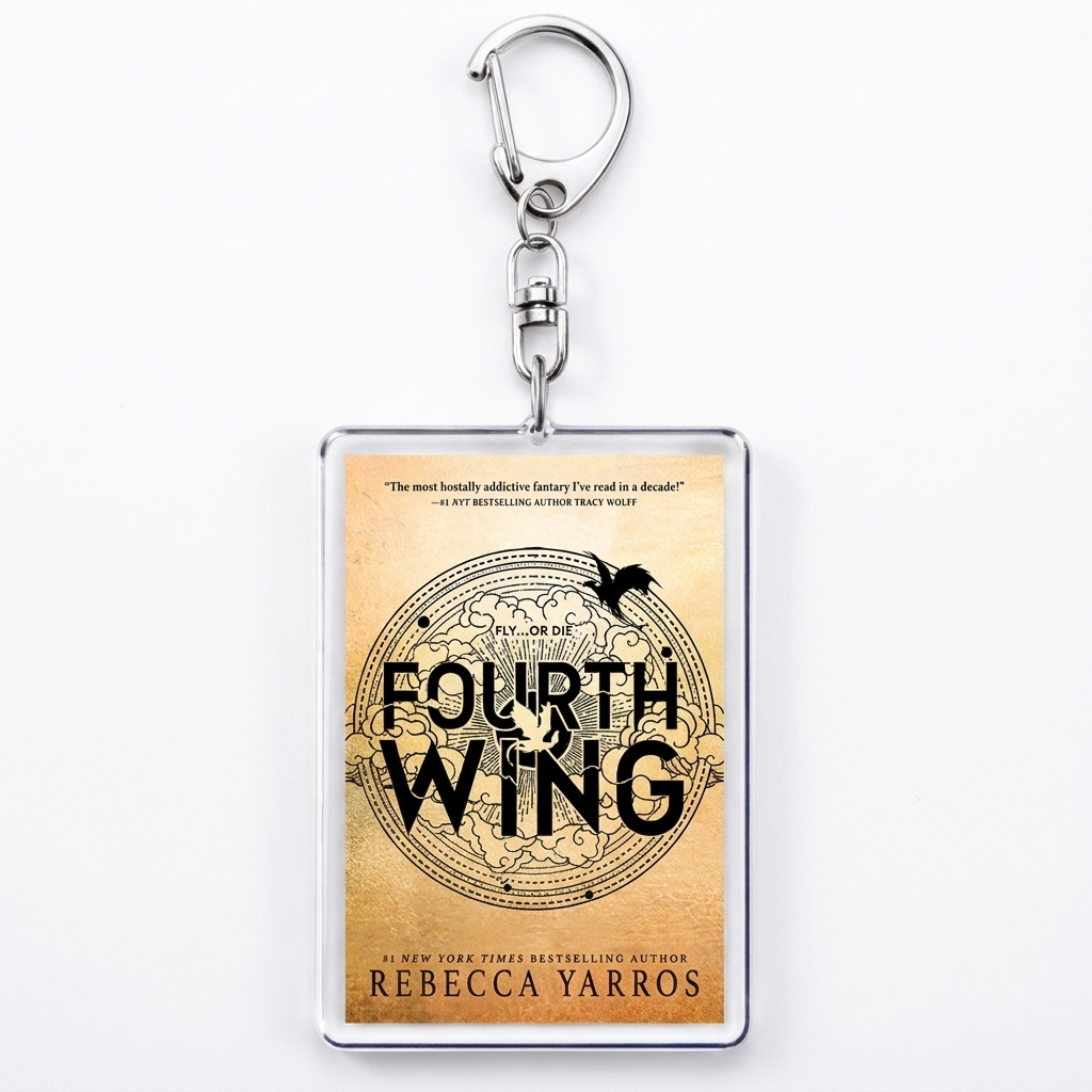 Fly or Die Dragon Keychain — Fourth Wing Acrylic Charm