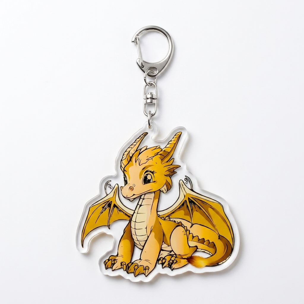 Fly or Die Dragon Keychain — Fourth Wing Acrylic Charm