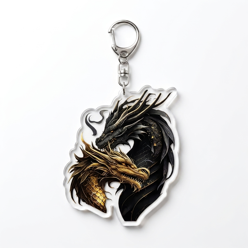 Fly or Die Dragon Keychain — Fourth Wing Acrylic Charm